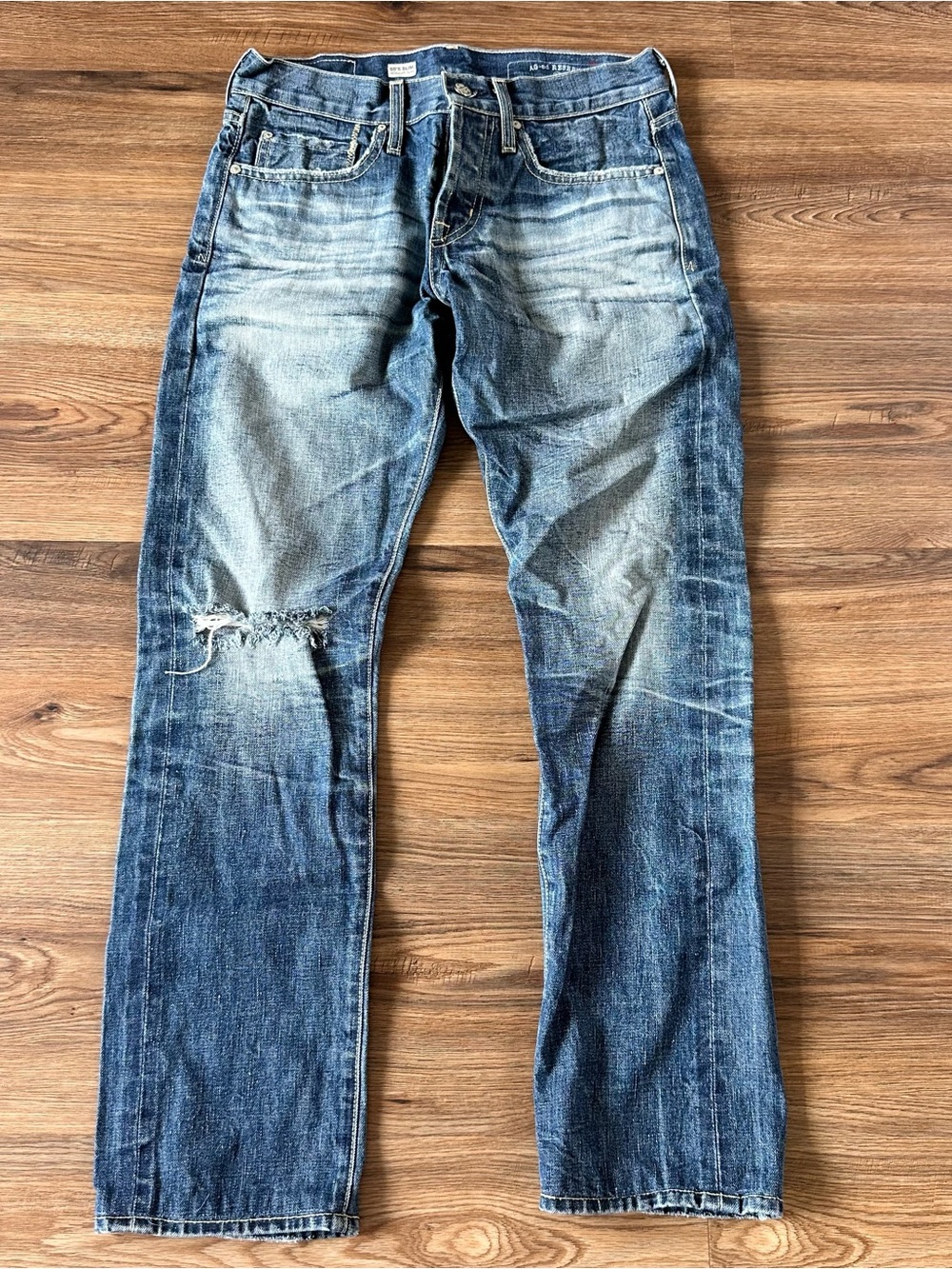 Adriano Goldschmied 50s Slouchy Slim Selvedge Denim Jeans Blue Mens 28x30* AG